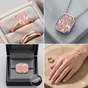 เพชรสีส้มชมพูสดใส หรูหรา โดดเด่น ผลิตในห้องปฏิบัติการ ได้รับการรับรองจาก IGI ความสะอาดระดับ VVS2 รูปทรงมาสเตอร์คัท คุชชั่น เรเดียนท์ - Product Image 5