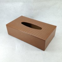 Boîtes à mouchoirs en cuir imprimé croco, porte-serviettes, support de rangement, articles de luxe de haute qualité, prix de gros, décoration