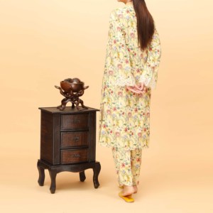 เสื้อเบลเซอร์ผ้าไหมพิมพ์ลายดิจิทัลสำหรับผู้หญิง2ชิ้น PS4109 - Product Image 1