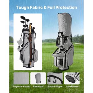 Borsa da golf con divisorio superiore a 14 scomparti, doppie spalline, gambe di supporto e divisorio a tutta lunghezza per 2 mazze da golf, in PU sportivo - Product Image 5