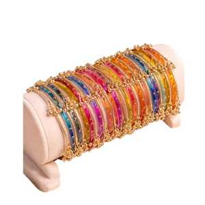 Kashmiri Jhumki <b>Bangles</b> <b>Set</b> Bridal Wedding Party Wear Premium Wholesale Price Women Hit Luxury Kashmiri Churiyan - Product Image 1