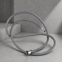 Tuyau d'Évier Extensible Super Flexible en Nylon Tressé Moderne F1/2 à Connexion Rapide 1.5MPa 120-200cm pour Cuisine, Salle de Bain et Usage Industriel
