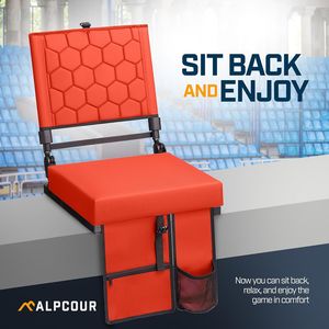 Sedile Pieghevole Reclinabile da Stadio con Supporto per la Schiena per Gradinate - Product Image 2