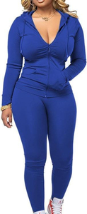 Custom Logo Women's Summer Sweatpants and Hoodie <b>Set</b> Plus Size Long Sleeve Outfits - Product Image 5