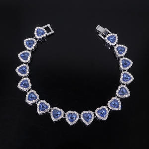 Women's S925 Silver Moissanite Heart Cut <b>Statement</b> <b>Necklace</b> 18k Gold Plated Rhodium Plated Luxury Engagement Wedding Jewelry - Product Image 5