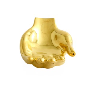 Artistic Gold <b>Mirror</b> Finished Hand Shape Decorative Bowl Used To Hold Soaps Potpourri Or Small Toiletries In A Stylish Way - Product Image 3