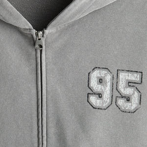 เสื้อฮู้ดดี้ผู้ชายผ้าฝ้ายหนาน้ำหนัก 360 กรัม ซิปคู่ สำหรับฤดูใบไม้ร่วง เป็นมิตรกับสิ่งแวดล้อม พิมพ์ลายแบบซับลิเมชั่น  ไม่มีโลโก้ - Product Image 6