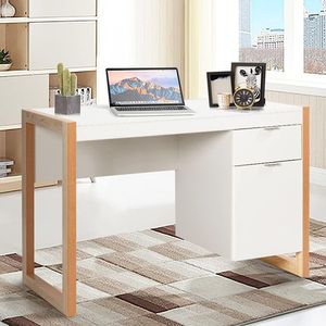Scrivania Moderna con Cassetti e Libreria per Casa, Ufficio, Gaming e Scuola - MDF - Product Image 1