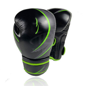 Professional Made Low Price Leather Boxing <b>Gloves</b> with Custom Logo Latest Design <b>Moisture</b> Wicking & Hook & Loop Closure - Product Image 2