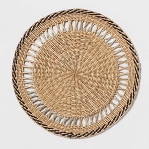 Natural Round <b>Seagrass</b> Water Hyacinth Plate Dining Table Mat Bohemian Elegant Woven <b>Seagrass</b> <b>Placemat</b> for Table Decoration - Product Image 2