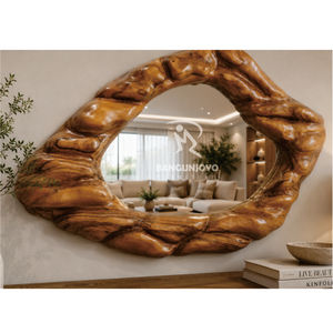 Un miroir en bois de suar combiné à une magnifique armoire embellira un coin de votre maison. - Product Image 2