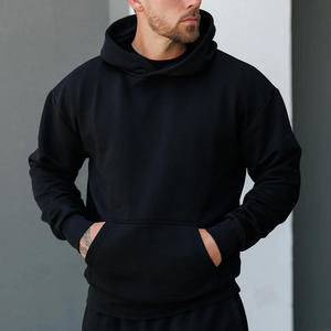 Men's <b>Plain</b> Dyed <b>Black</b> Raglan <b>Hoodie</b> Solid Color Casual Pullover Sweatshirt top selling <b>hoodie</b> Factory direct men's <b>hoodie</b> - Product Image 3