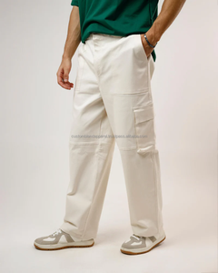 Pantalones deportivos unisex de poliéster/algodón al por mayor OEM, estilo casual, holgados, rectos, ecológicos, antiarrugas, con cordón. - Product Image 5