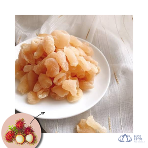 [MEILLEURES VENTES] Ramboutan en tranches séchées et moelleuses en vrac, fruit tropical sucré et conservé, prêt à consommer pour la saison des fêtes, Blue Lotus Farm - Product Image 1