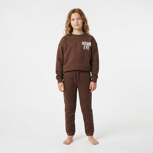 Conjunto Deportivo de Algodón para Niños, Sudadera con Cuello Redondo y Pantalones Jogger, Ropa Casual de Color Moderno, Fabricante de Prendas - Product Image 5