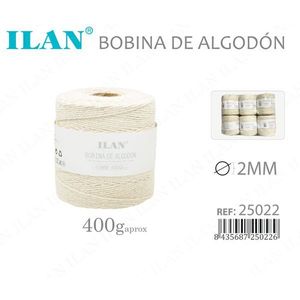 Bobine de cordon en coton Ilan 2 mm 400 g environ pour la couture et l'artisanat - Product Image 3