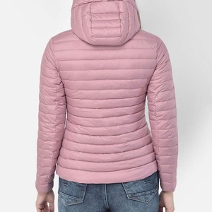 Veste matelassée réversible et respirante pour femme, tricotée sur mesure, écologique, avec capuche, rose brillant, imperméable, pour l'hiver - Prix usine - Product Image 4