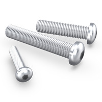 Sekrup Kepala Tombol Baja Tahan Karat 316 ISO 7380 A4-80 1.4401 Baut Kepala Bulat Hex Socket M2-M12 untuk Kelautan