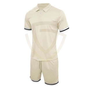 Ensemble deux pièces pour homme 100% coton, ensemble de t-shirts polo en coton et shorts pour homme, fabriqué au Pakistan - Product Image 4