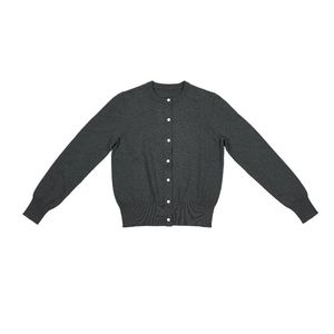 Cárdigan antiarrugas de lana merina 100% de punto fino a la moda para mujer con cuello redondo de manga larga estilo chino para la temporada de otoño - Product Image 1