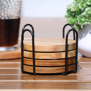 Sous-verre en bois, accessoire de cuisine, vente en gros, logo personnalisé, tapis isolant thermique, dessous de plat, sous-verre en bois massif - Product Image 6