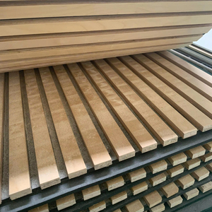 100% Polyester Fiber Solid Wood/MDF Acoustic Panels-Waterproof High NRC 80% Modern Design for Hotels Commercial Spaces Total - Product Image 1