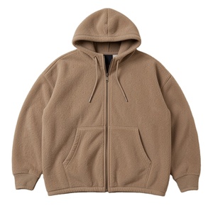 เสื้อฮู้ดซิปโอเวอร์ไซส์สำหรับผู้ชายและผู้หญิง สไตล์สตรีทแวร์ ผ้าฟลีซผสมคอตตอน สวมใส่สบาย ล้างสีแบบสโตนวอช หน้าผ้าหนา รับผลิตแบบ OEM - Product Image 2