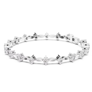 AFFORDABLE LAB GROWN CUT DIAMOND RHODIUM PLATED LUXURY BRACELET <b>SET</b> 18KT SOLID WHITE <b>GOLD</b> DAILY OFFICE WEAR WEDDING ENGAGEMENT - Product Image 1