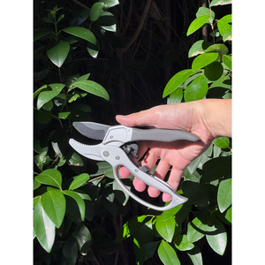 Sécateur de jardin à cliquet ergonomique avec poignées en aluminium et poignées en PVC, finition polie, garantie de 2 ans - Product Image 1