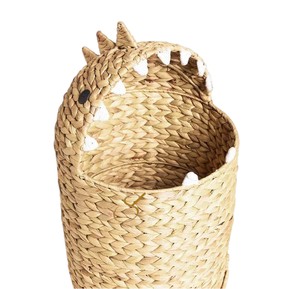 Cesta de Almacenamiento de Jacinto de Agua con Forma de Dinosaurio y Tapa, Organizador de Juguetes Tejido con Forma de Animal para Decoración de Habitación Infantil - Product Image 3