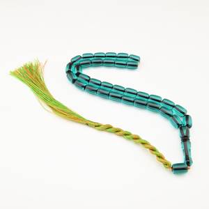 Tasbih de Resina Verde Azulado de Lujo, Hecho a Mano, Elegante Misbaha Islámica, Rosario Musulmán para Zikr, Regalo Premium - Product Image 3