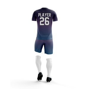 Conjunto de Camiseta y Pantalones Cortos de Fútbol Personalizados para Hombre, Blancos y Azules, Sublimados, Transpirables, Ajuste Atlético, Ropa Deportiva de Fútbol Personalizada - Product Image 6