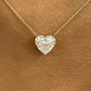 Collar con Diamante Cultivado en Laboratorio con Corte Corazón en Oro Sólido de 14K, Certificado IGI, Joyería Moderna para Uso Diario de Mujer - Product Image 5
