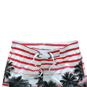 Shorts de bain pour hommes, imprimés, rayés, séchage rapide, écologiques, respirants, avec poches, cordon de serrage à la taille, style sportif - Product Image 2