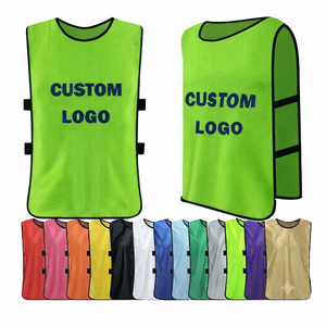 Chaleco de entrenamiento de fútbol de malla verde claro personalizado, transpirable, para práctica de fútbol, uniforme deportivo, venta al por mayor - Product Image 1