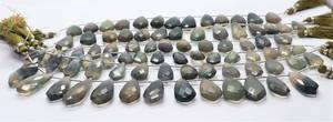 Perles de fluorite naturelle facettées en forme de cravate 9x16-10x21 MM, perles de pierre précieuse de fluorite de 8 pouces, perles de fluorite facettées en forme de cravate pour la fabrication de bijoux - Product Image 2