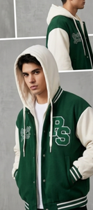 Custom Winter Letterman Style Wool/Leather <b>Jacket</b> Manufacturer | Wholesale Embroidered Windproof Front <b>Jackets</b> | OEM/Private <b>Men</b> - Product Image 4