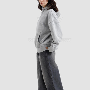 <b>Blank</b> Distressed Hoodies For Women Heavy Cotton Apparel Suitable For Custom Brands Streetwear Distressed Hoodies - Product Image 2
