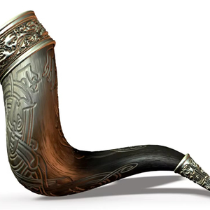 Cuenco Vikingo de Cuerno de Búfalo Pulido Natural con Soporte, Diseño Rústico Estilo Animal - Product Image 3