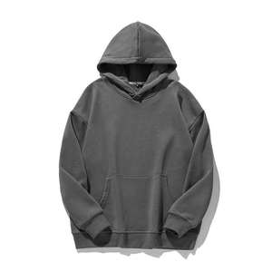 เสื้อฮู้ดดี้ผู้ชายแบบสวมหัว ผ้าฝ้าย 100% ทรงโอเวอร์ไซส์ สีชมพู ปักลาย เสื้อฮู้ดดี้ผ้าเทอร์รี่เนื้อหนา - Product Image 3
