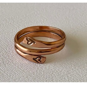 Factory Direct Artisan Solid Copper Ring – Intricate Multi-Layer Design - Product Image 5