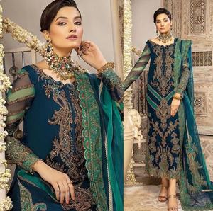 2022 diseñador pakistaní gasa de seda Salwar Kameez colección de vestidos de boda y fiesta - Product Image 2