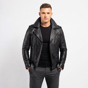 OEM ODM Custom High Quality Wholesale Leather <b>Jacket</b> Men Vintage Fashion Leather <b>Biker</b> <b>Jackets</b> Men's - Product Image 6
