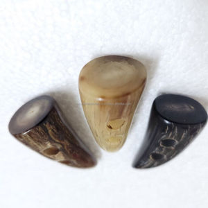 ฮอร์นสลับกับสองรูสำหรับการออกแบบเครื่องประดับที่ไม่ซ้ำใครและวัสดุธรรมชาติ DIY จากอินเดีย - Product Image 1