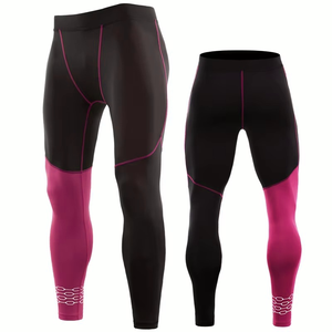 กางเกงเลกกิ้งรัดรูปผู้ชายสีบล็อคกิ้งแบบเต็มตัว - Product Image 2