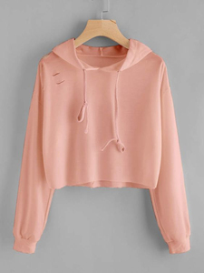 Soft cotton fleece and relaxed cropped fits make these casual <b>layers</b> ideal for daily streetwear women crop <b>top</b> hoodies fit urban - Product Image 1