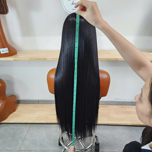 Perruques en cheveux humains en gros, 100% cheveux Remy naturels vietnamiens, lisses comme des baguettes, avec dentelle transparente HD, longues perruques pour femmes noires - Product Image 2