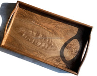 Bandeja de madera y resina de calidad perfecta, bandeja de madera epoxi para servir té y café para el hogar, restaurante, decoración de mesa de Hotel al precio más bajo
