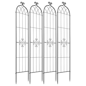 Traliccio per Rose da 87 Pollici, Confezione da 4, Traliccio da Giardino Verniciato a Polvere con Comoda Struttura a Incastro - Product Image 1