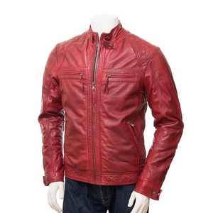 PIHA SPORTS Men's Slim Fit <b>Cafe</b> <b>Racer</b> Black Brown Real Lambskin Leather <b>Jacket</b> Soft Waterproof Reversible Winter Biker Quilted - Product Image 6